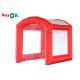 Inflatable Intergrated Disinfection Tent In Supermarket Red And White