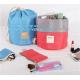 waterproof big container cylinder cosmetic make up bag with 3 mini bags, cosmetic bag, make up bag, bagplastics bagease