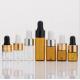 2ml 3ml 5ml Amber Essential Oil Dropper Bottles With Pipette Screw Top