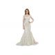 European Style Long Ball Gown Wedding Dresses Lace Mermaid Design Champagne Color