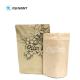 Multilayer Kraft Paper Zipper Bags Customizable Stand Up Resealable For Candy
