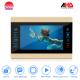 Morningtech Gold color 7inch touch button AHD video door phone intercom system for home