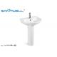 Sink- artificial stone bathroom pedestal basins 520*440*810mm Size