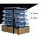 Multi Level Candy Display Case , Convenience Store Candy Racks With 20 Acrylic Boxes