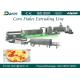 300 - 350kg/h Corn Flakes Processing Line , puff snack extruder Machine