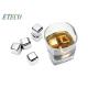 Silver Stainless Steel Ice Cubes Safe Buffer Polished Long Use Time No Rust