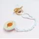 Liquid Silicone ABS Basketball Baby Soother Chain
