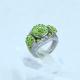Fashion 316L Stainless Steel Casting Clay CZ Stones Ring LRX362