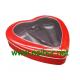 Cosmetic packaging use heart shaped gift tin box with PVC tray