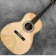 OEM custom acoustic guitar OOO body shape Guitar solid Cedar top real abalone binding and ebony fingerboard