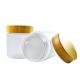 Amber Body Plastic Makeup Containers , Clear Cosmetic Containers With Bamboo Lid