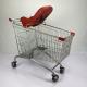 240L European Supermarket Style Metal Shopping Trolley With Large Capacity Storage Cart And Baby Lounge Seat