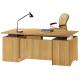 Small Size Melamine Office Furniture L Shape Structure With Side Return Desk