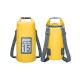 Traveling Kayak Dry Gear Bag Yellow Color 21 X 56 Cm With Handle Strap