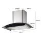 Wall Mounted Curved Glass Cooker Hood Kitchen Smoke Extractor