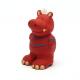 Eye Catching Latex Durable Squeaky Toys For Pit Bulls Red Hippo  Shape