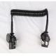 Precision EBS Trailer Cable 7 Cord Plug Coil Cable 24v Black Color ISO/TS7638