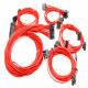 Modular Cable  for Power Supply with Extra-Sleeved 24 PIN 8PIN 6PIN  640mm Length  Red