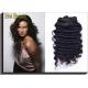 Grade 5A Virgin Brazilian Hair Extension Ocean Wave , Natural Black Human Hair