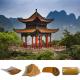 Glossy 220x200mm Chinese Clay Roof Tiles For Buddhist Temple Decoration