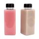 350ml Plastic Square Bottles Food Grade Transparent Empty Juice Bottles