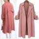 Pink Over Size 105cm Long Sleeve Indoor Autumn Ladies Coats