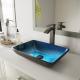 Turquoise Rectangular Wash Hand Basin Bathroom Sinks Top Mount