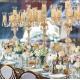 New Design Luxury Wedding Decoration Candle Holder Tall Champagne Crystal Candelabra