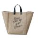 Natural Burlap Eco Friendly Tote Reusable Jute Shopping Bag