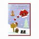 200g Art Paper Christmas Greeting Card with Four-color Printing and Glossy Lamination Surface Finish