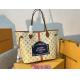 Womens Louis Vuitton Preloved Branded Bag Neverfull Monogram Beige Handbag