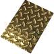 Rice Grain Diamond Embossed Stainless Steel Sheet Anti Skid Plate With Titanium Gold Color
