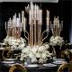 ZT-586 New tall 17arms wedding candelabra centerpieces gold candle holders