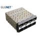 GLGNET 2 x 4 Ports Stacked  SFP  + Cage Connector with EMI Gasket Integrated light Pipes