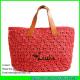 LUDA red handbags wholesale raffia bags crochet straw beach handbags