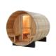 1800x1800MM Backyard Hemlock Wood Barrel Sauna Room With Porch