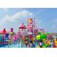 Candy Style Fiberglass Aqua Playground Park for Teenager Interactive Family