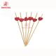 Colorful Heart Head 18cm Bamboo Food Picks For Fruit