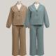 Linen Fabric Formal Stylish Womens Suits Slim Fit Two Pieces Stylish Loungewear Set