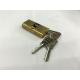 54mm Small Oval Shape Double Brass Cylinder Lock with 3 iron normal keys Surface finish Original brass