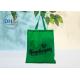 Green Polyester Tote Bags Silk Screen Printing Advertising Suitable Carrier Sustainable