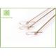 Natural Color Bamboo BBQ Sticks Food Skewers With Knot Well Polished