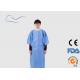 Blue Disposable Surgery Gown Patient , Custom Size Disposable Operating Gowns