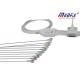 Burdick 10 Lead Shielded EKG Cable Fixed Snap AHA 012-0700-00