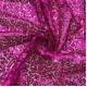 Glitzy Sequins Embroidery Design 100% Polyester Purple Fabric For Cloth