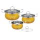 Home Kitchen Stainless Steel Cookware Sets With Glass Lid High Polishing