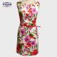 Elegant fashion neck floral printed bodycon shirt dresses classic casual ladies dress names with low price
