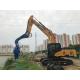 12m Excavator Mounted Sheet Pile Driving Equipment For Cement