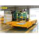 Steel Structure Flat Industrial Transfer Trolley , Solid Rail Transport Van with Low Table