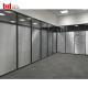 Tempered Glass Demountable Partition Wall 83mm Black Aluminum Frame